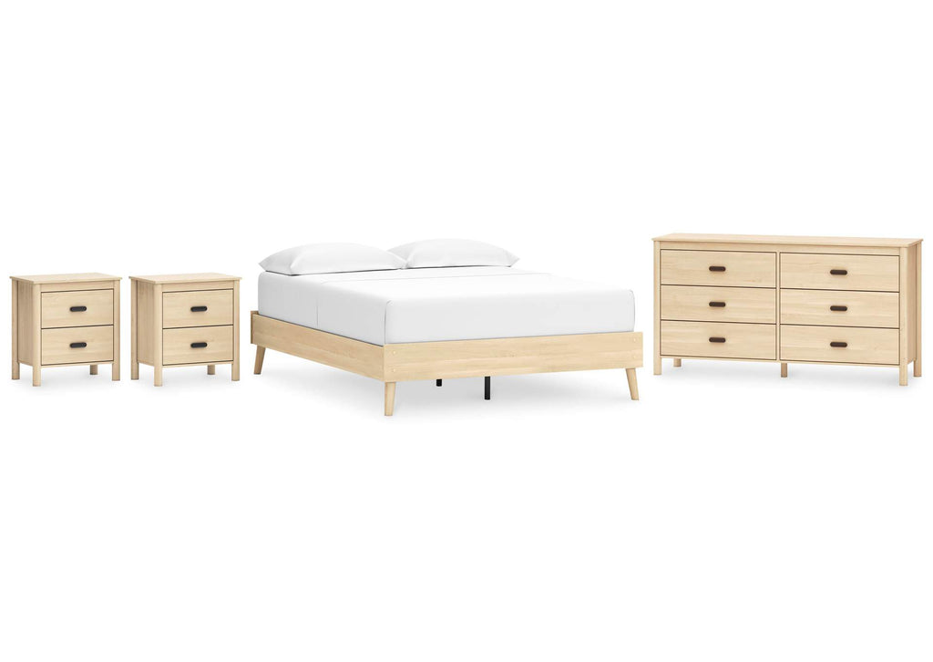 Cabinella Queen Platform Bed, Dresser and 2 Nightstands