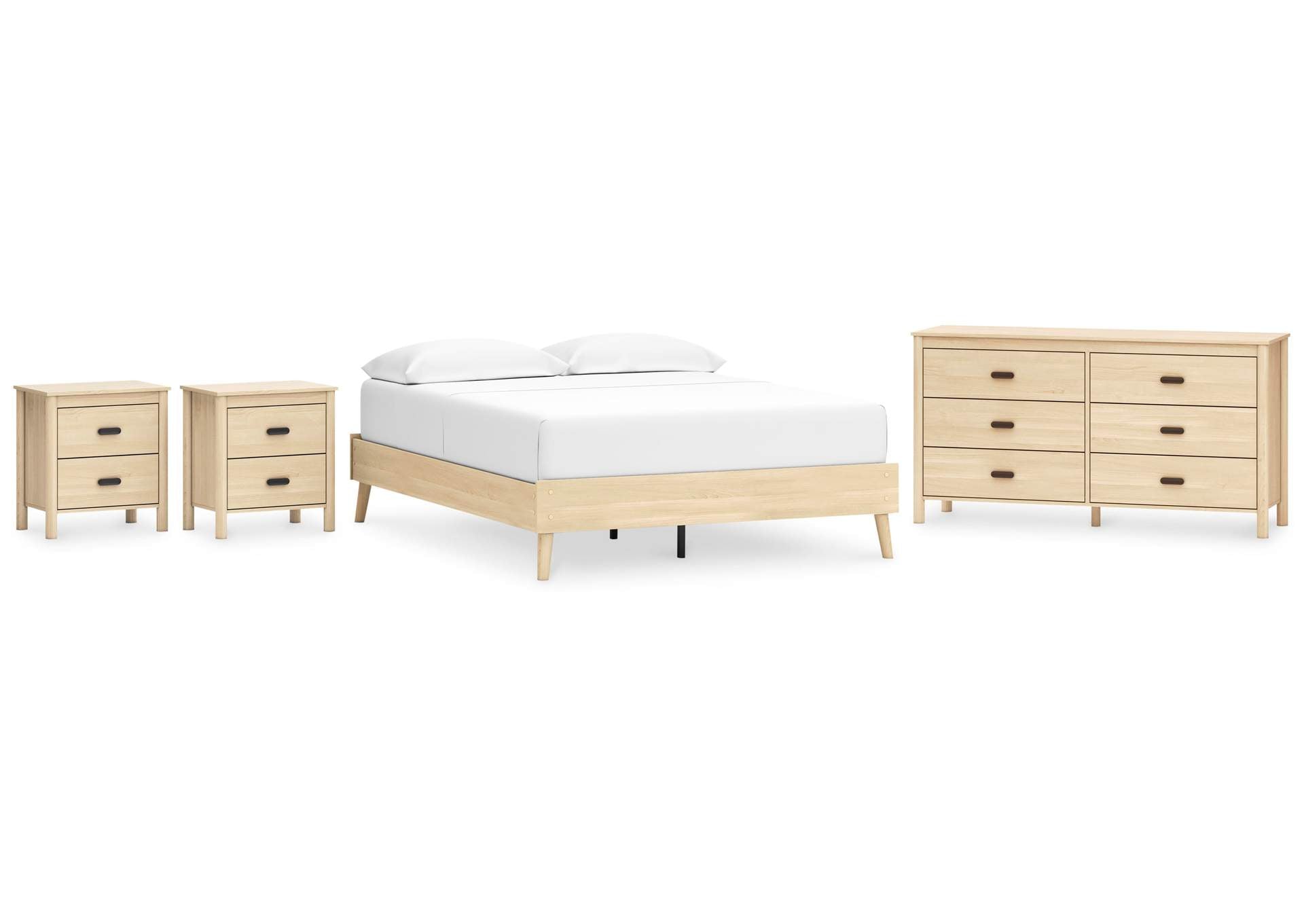 Cabinella Queen Platform Bed, Dresser and 2 Nightstands
