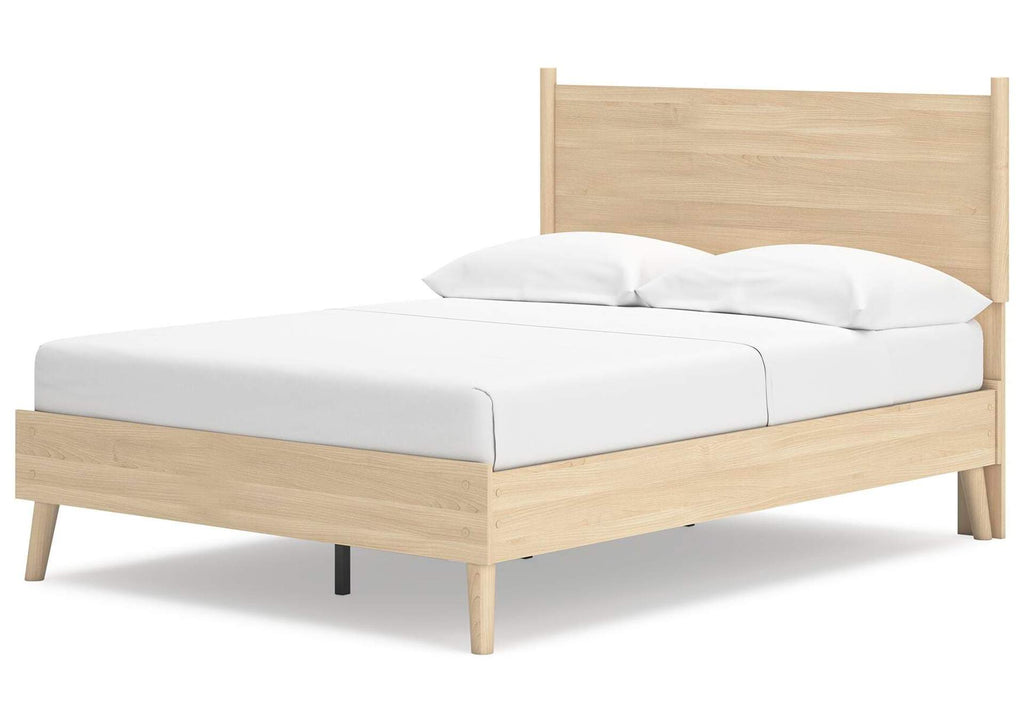 Cabinella Full Platform Panel Bed, Dresser and 2 Nightstands angled view