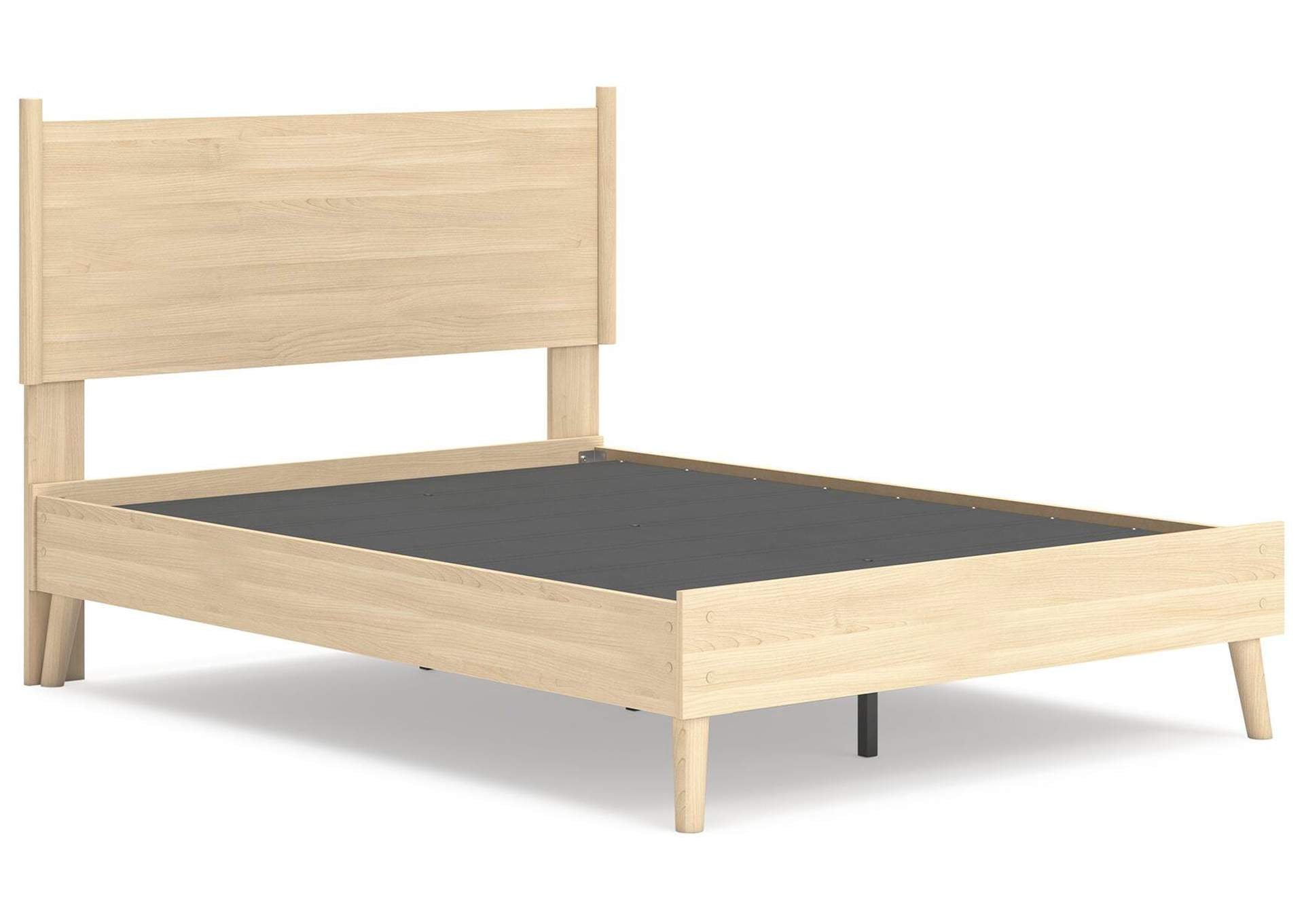 Cabinella Full Platform Panel Bed, Dresser and 2 Nightstands angled view