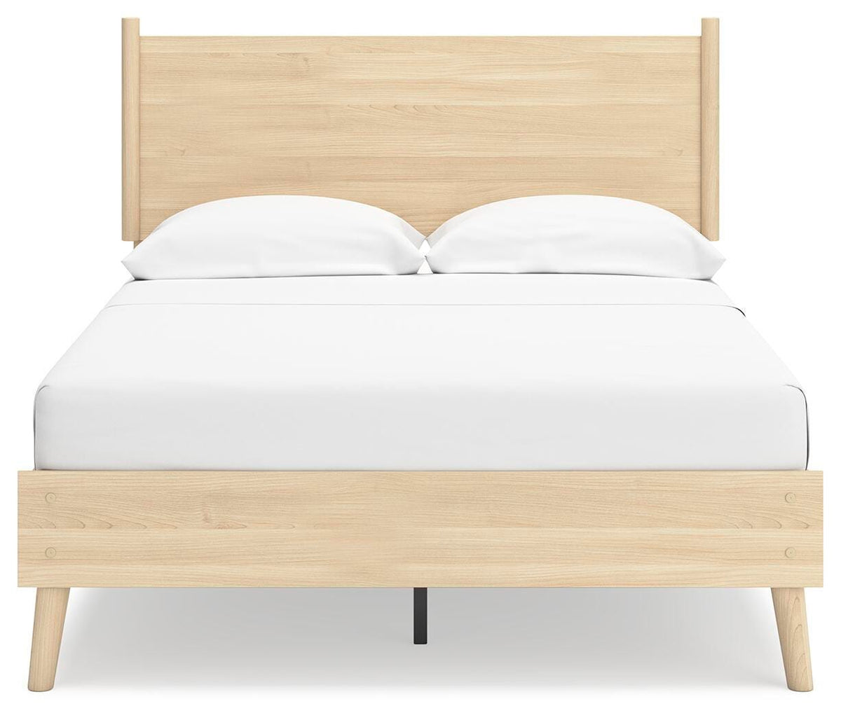 Cabinella Full Platform Panel Bed in Tan, front view