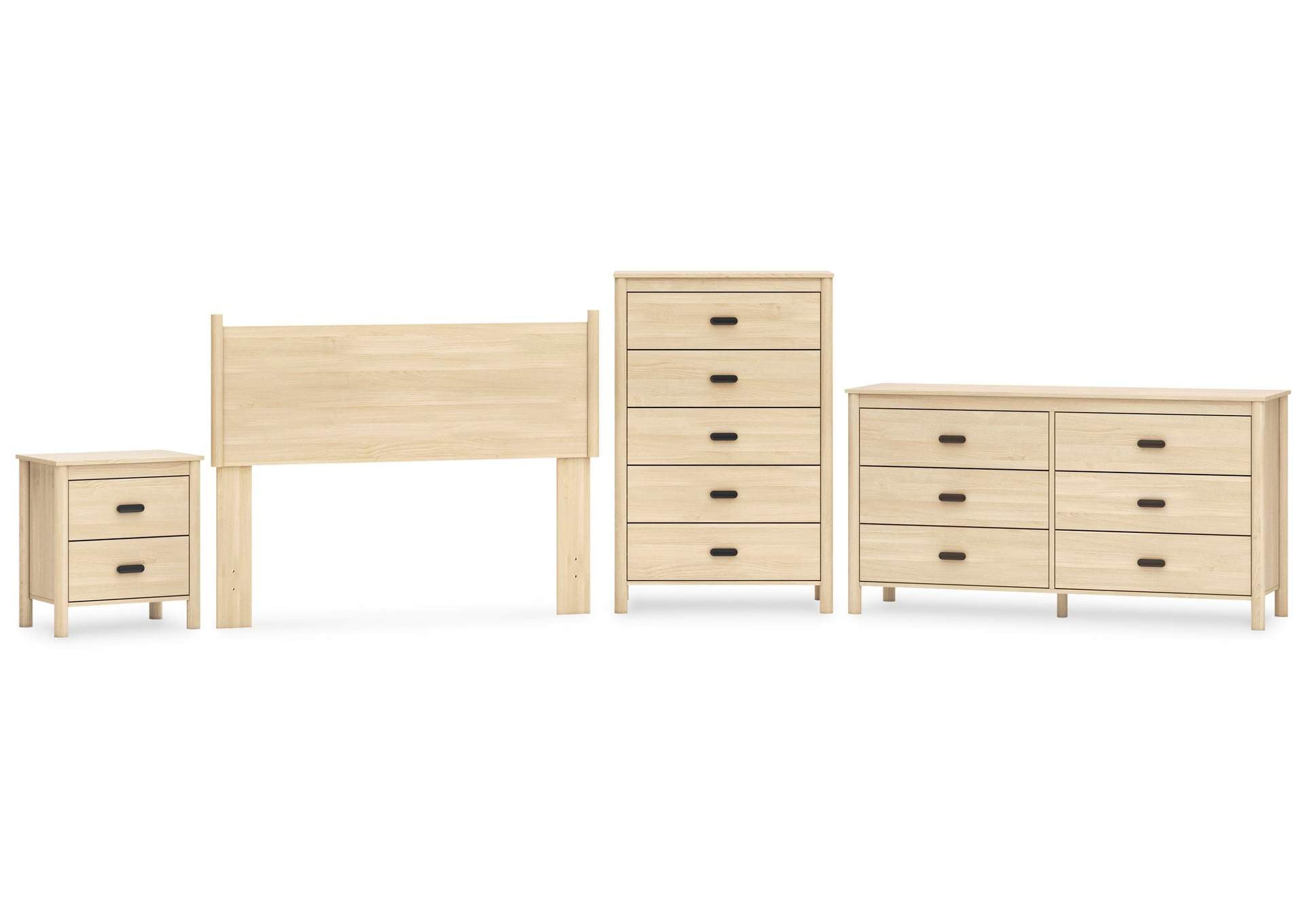 Cabinella Full Panel Headboard, Dresser, Chest and Nightstand