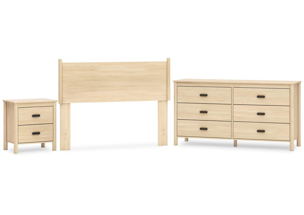 Cabinella Full Panel Headboard, Dresser and Nightstand