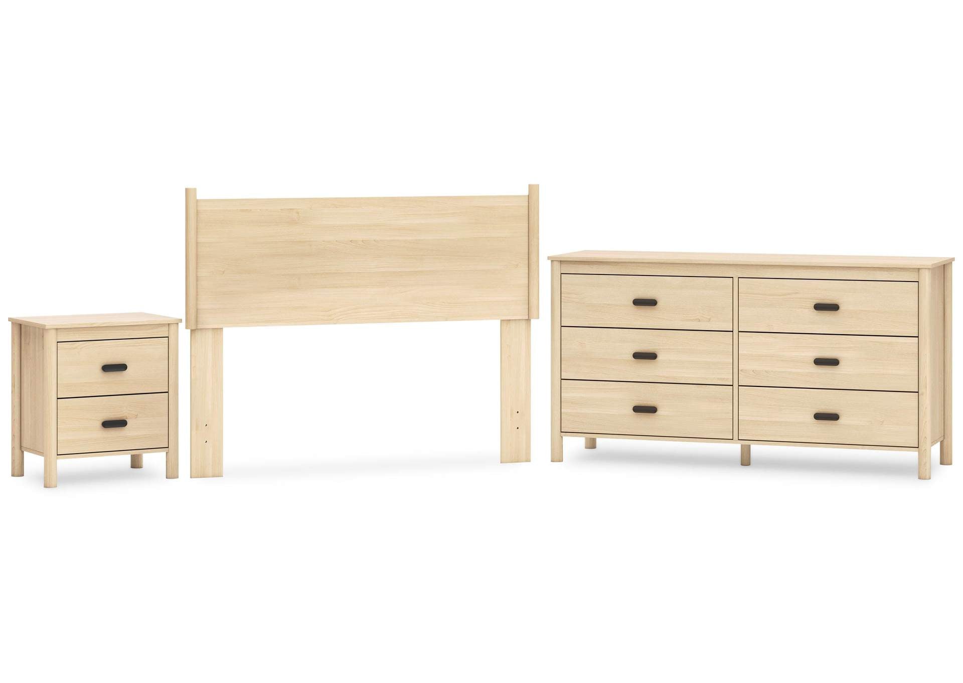 Cabinella Full Panel Headboard, Dresser and Nightstand