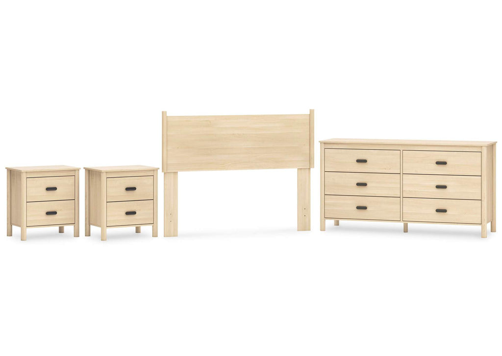 Cabinella Full Panel Headboard, Dresser and 2 Nightstands