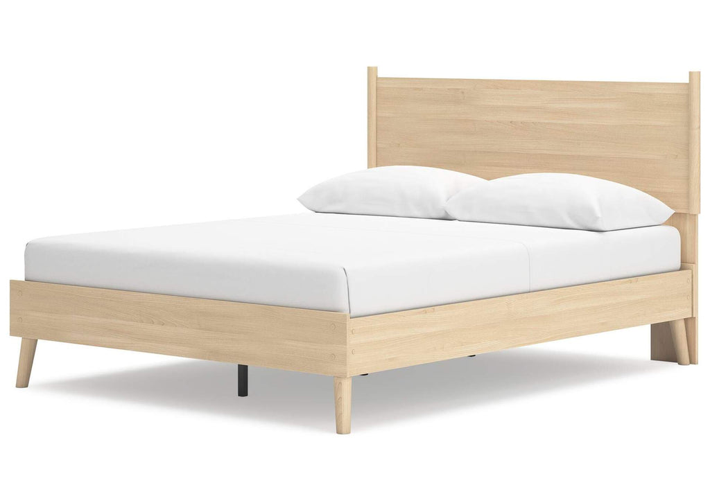 Cabinella Queen Platform Panel Bed, Dresser and Chest angled view