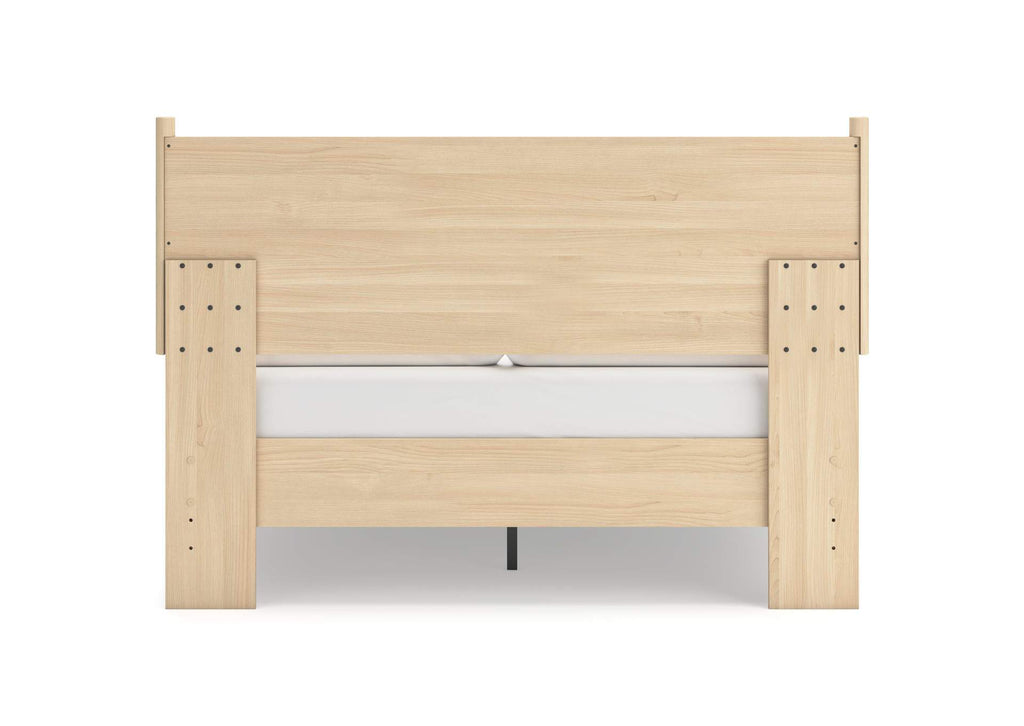 Cabinella Queen Platform Panel Bed and 2 Nightstands