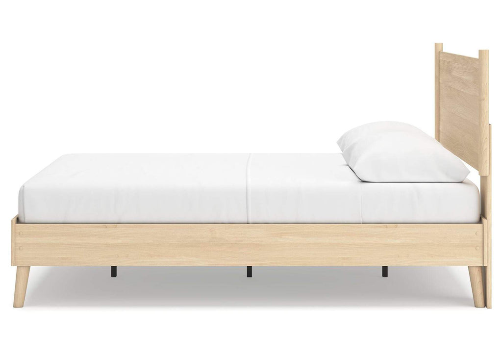 Cabinella Queen Platform Panel Bed, Dresser, Chest and Nightstand side view
