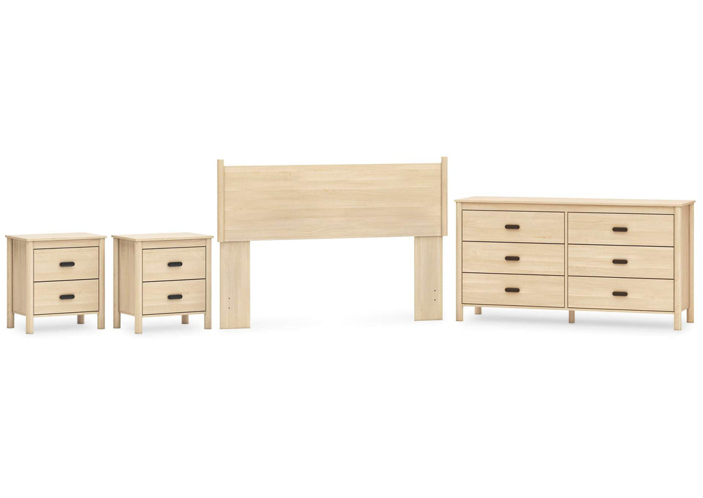 Cabinella Queen Panel Headboard, Dresser and 2 Nightstands