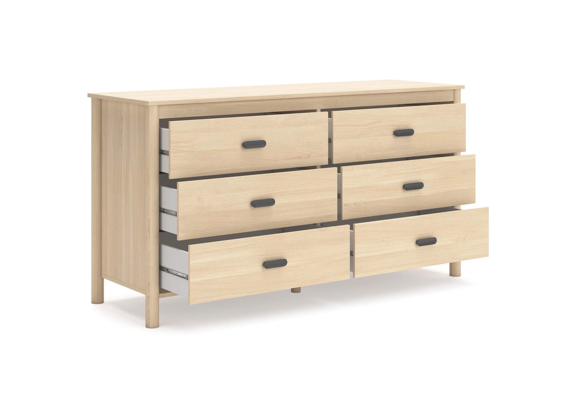 Cabinella Full Panel Headboard, Dresser and Chest angled view