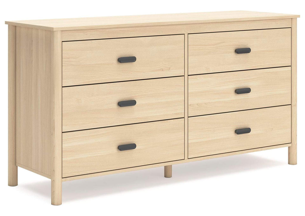 Cabinella Full Platform Bed, Dresser and Nightstand angled view
