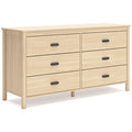 Cabinella Dresser in Tan, angle view