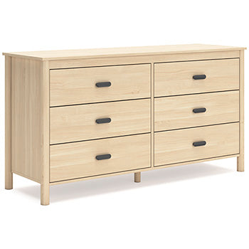 Cabinella Dresser in Tan, angle view