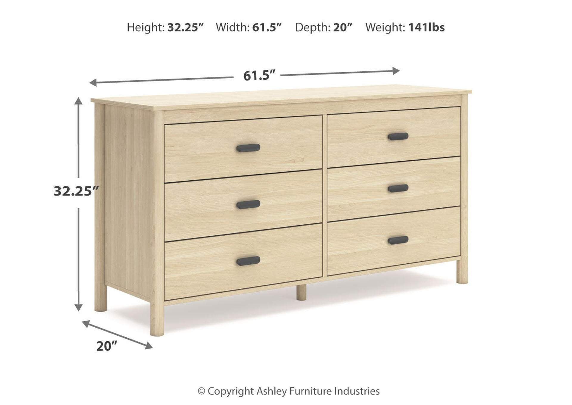 Cabinella Queen Platform Bed, Dresser and 2 Nightstands dimensions