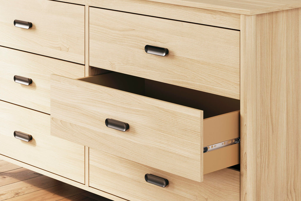 Cabinella Dresser in Tan, detail view