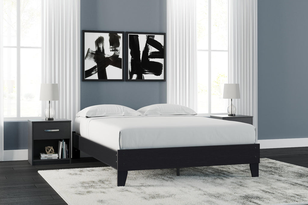 Finch Queen Platform Bed in Black, alternate view 4