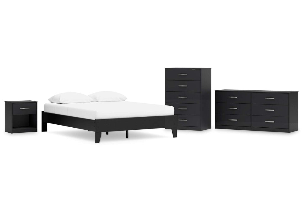 Finch Queen Platform Bed with Dresser, Chest and Nightstand