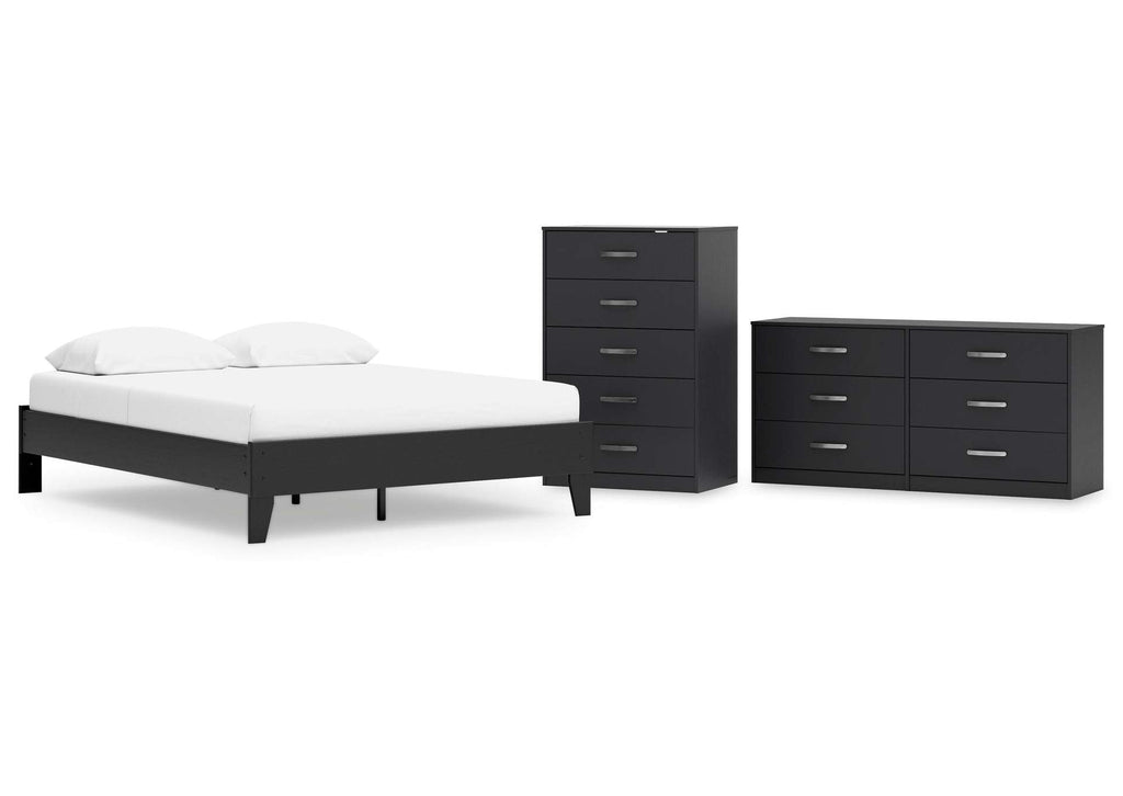 Finch Queen Platform Bed with Dresser and Chest