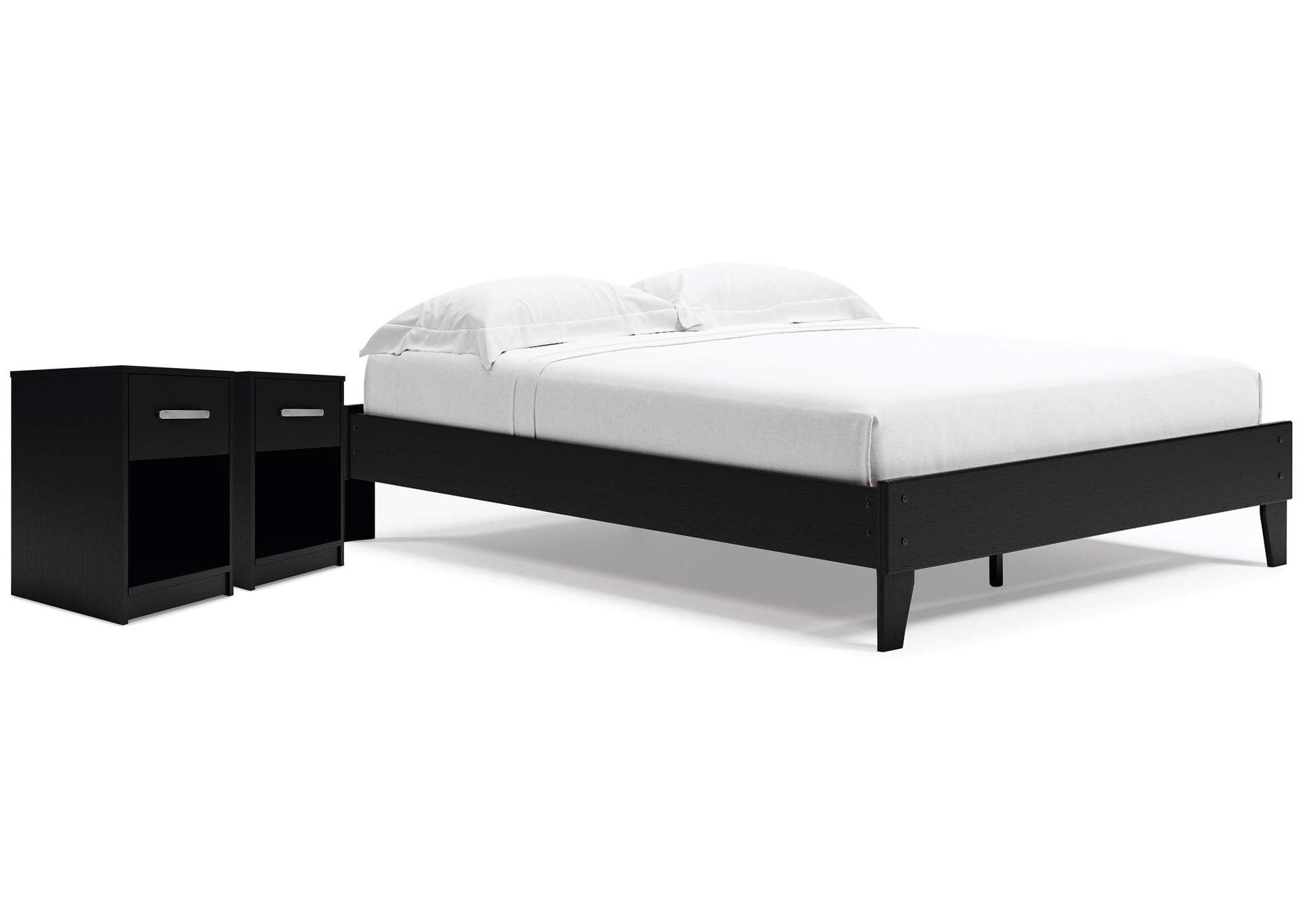 Finch Queen Platform Bed with 2 Nightstands