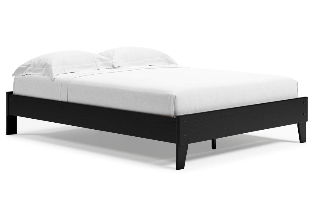 Finch Queen Platform Bed with Dresser and 2 Nightstands angled view
