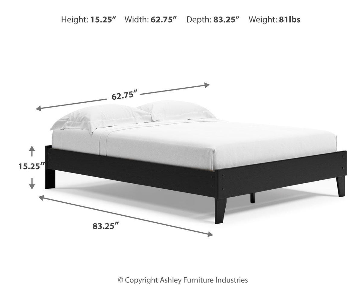 Finch Queen Platform Bed in Black, alternate view 17