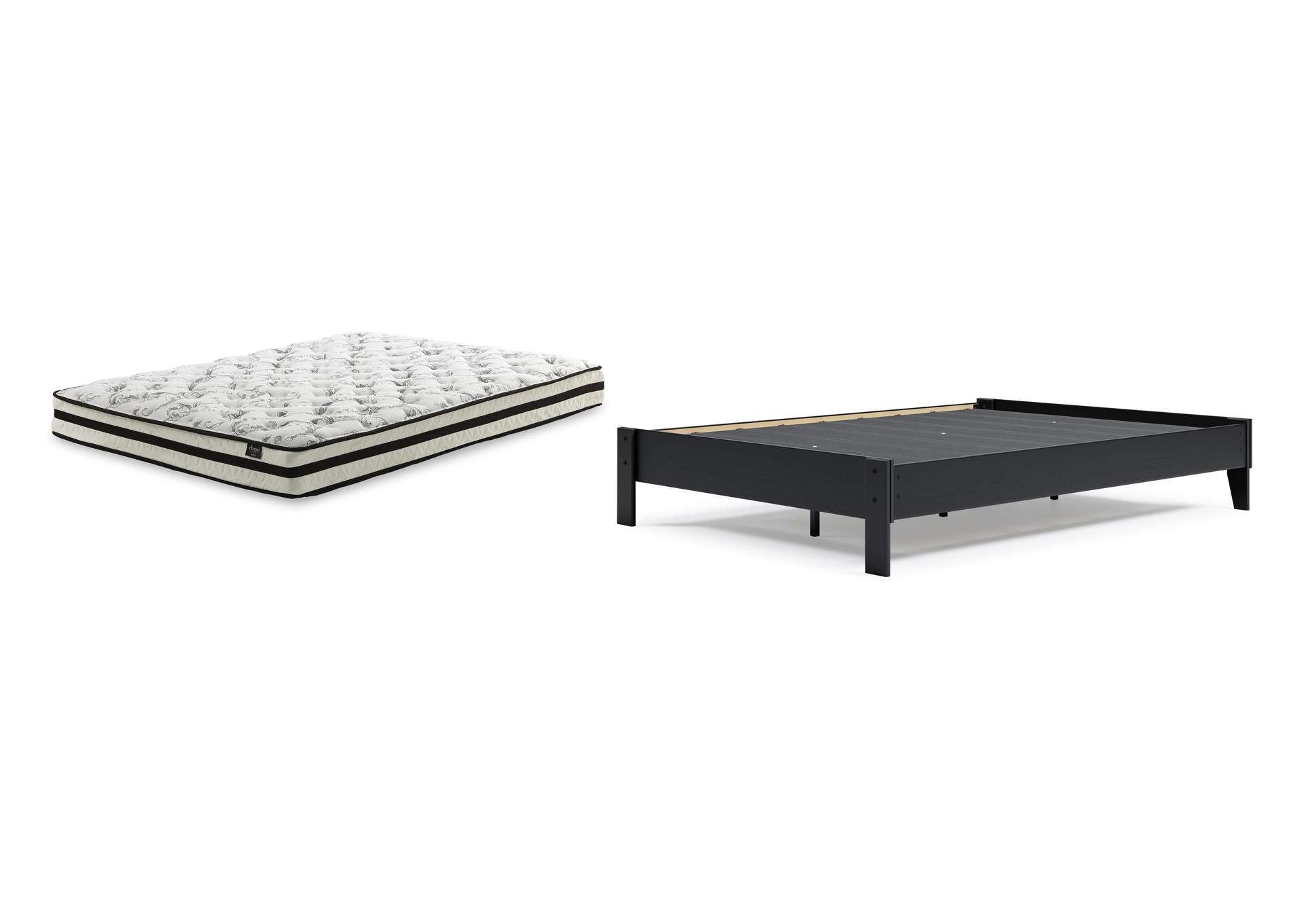Finch Queen Platform Bed with Chime 8 Inch Firm Innerspring Mattress