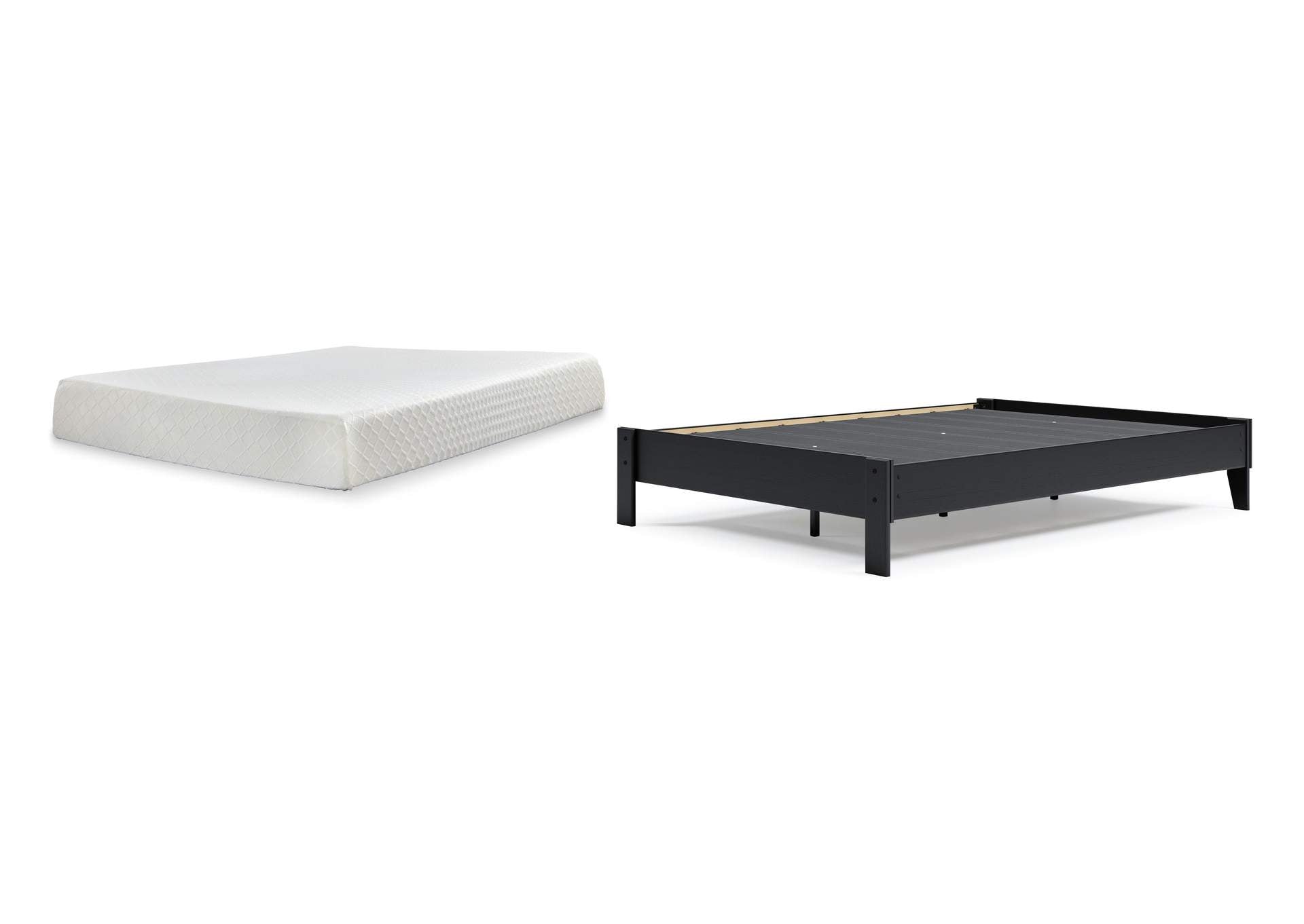 Finch Queen Platform Bed with Chime 10 Inch Firm Memory Foam Mattress