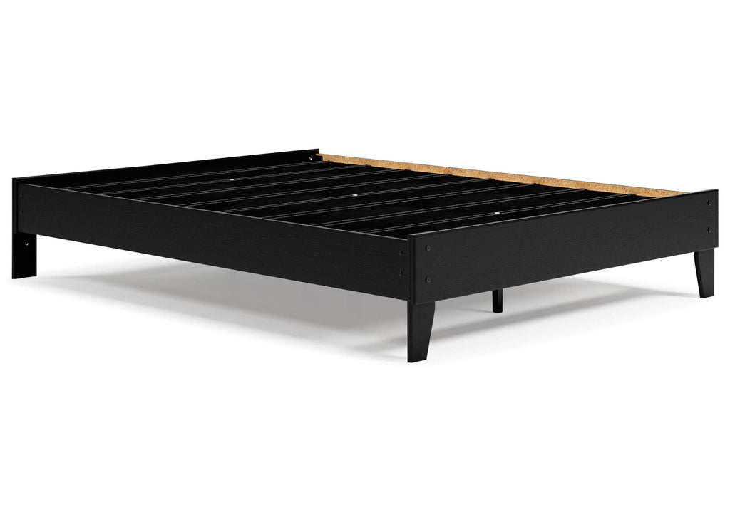 Finch Queen Platform Bed with Dresser angled view