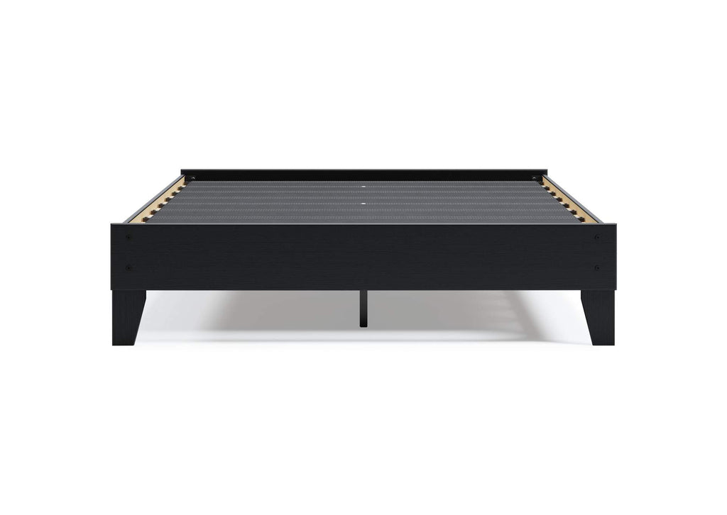 Finch Queen Platform Bed with Chime 10 Inch Medium Hybrid Mattress front view
