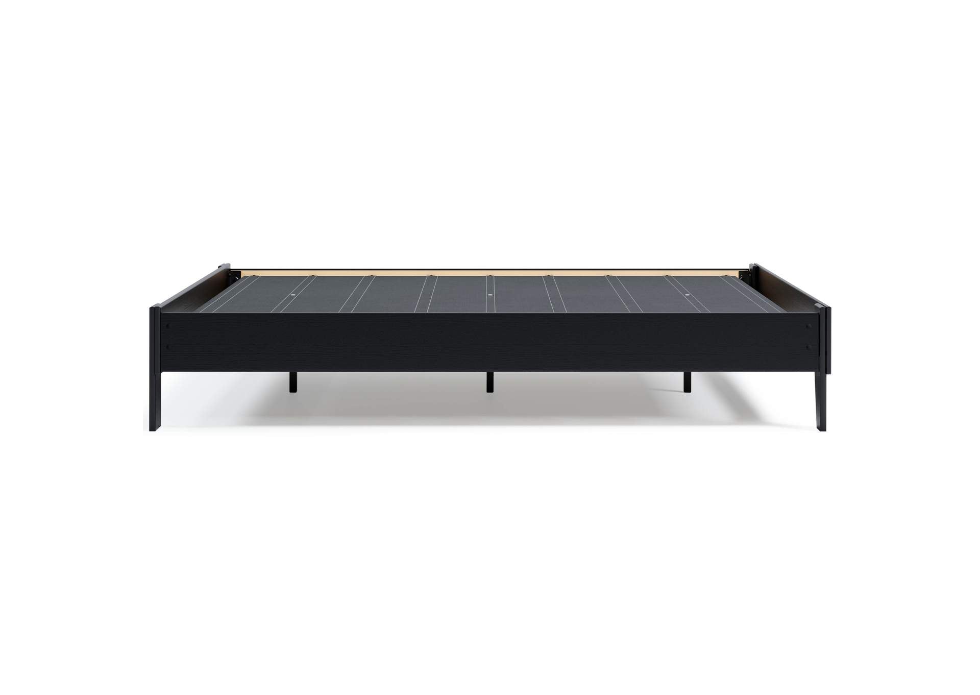 Finch Queen Platform Bed with Chime 12 Inch Plush Hybrid Twin Mattress side view