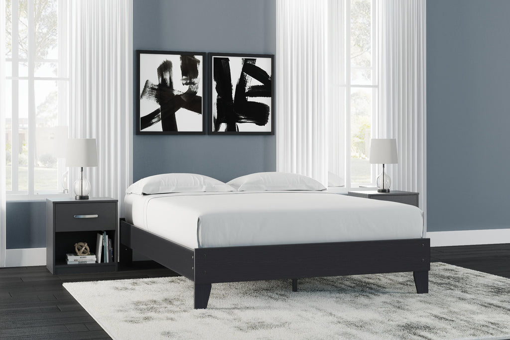 Finch Queen Platform Bed in Black, alternate view 3