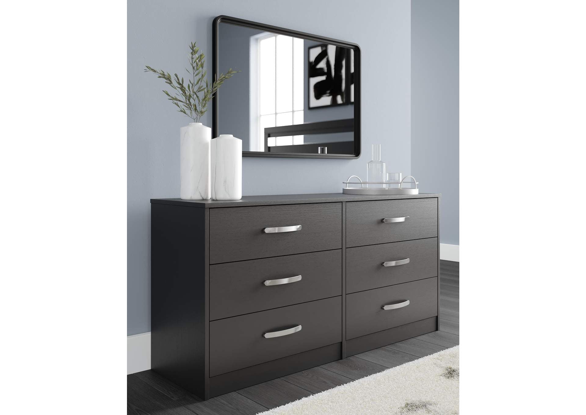 Finch Queen Panel Headboard and Dresser room view