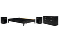 Finch Queen Platform Bed with Dresser and 2 Nightstands