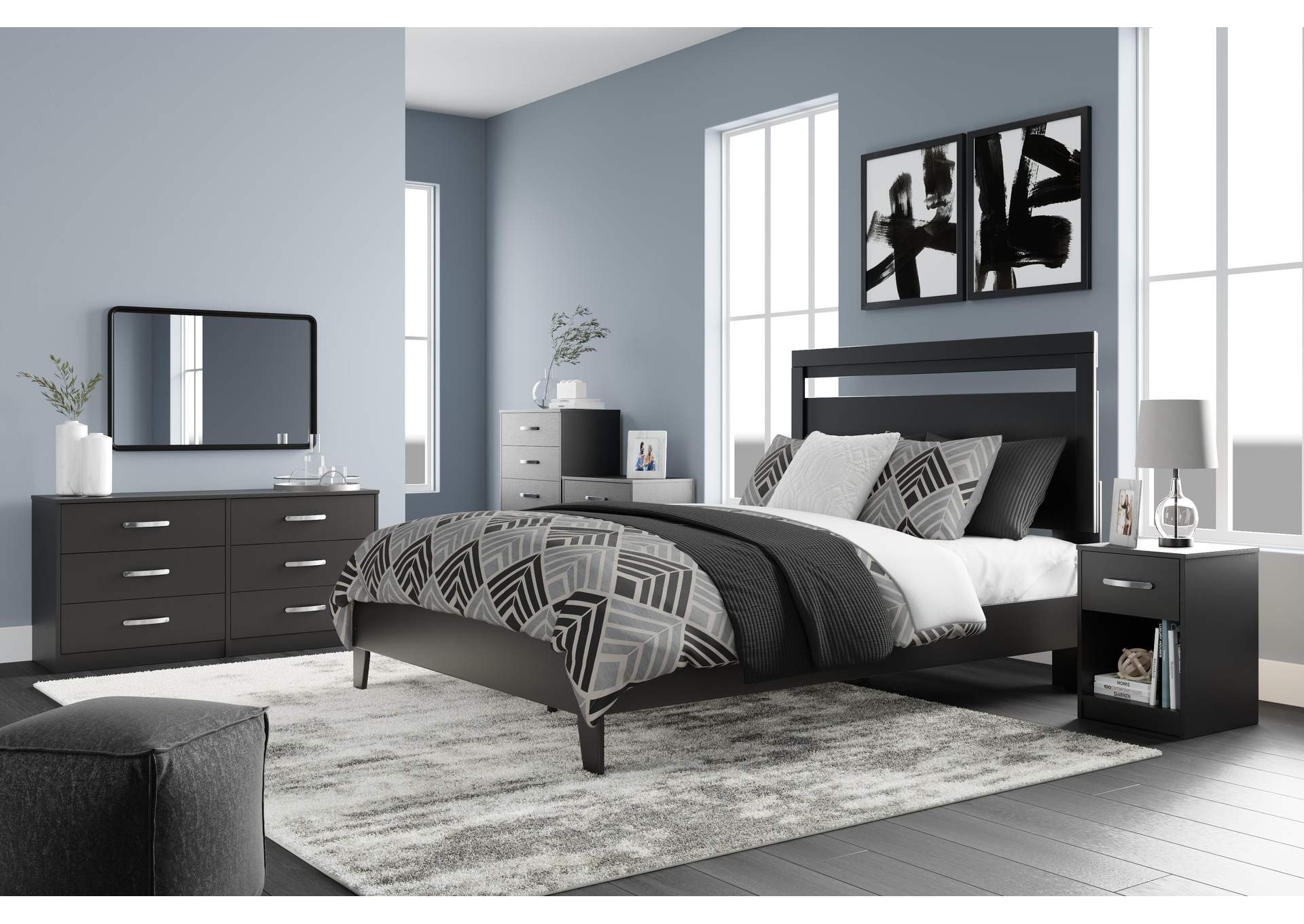 Finch Queen Panel Headboard and Dresser