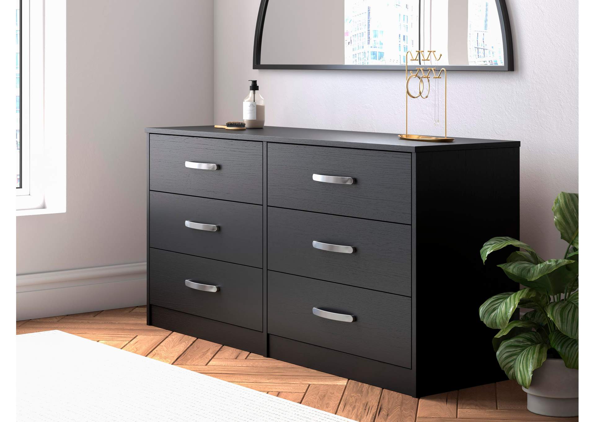 Finch Queen Panel Headboard with Dresser and 2 Nightstands