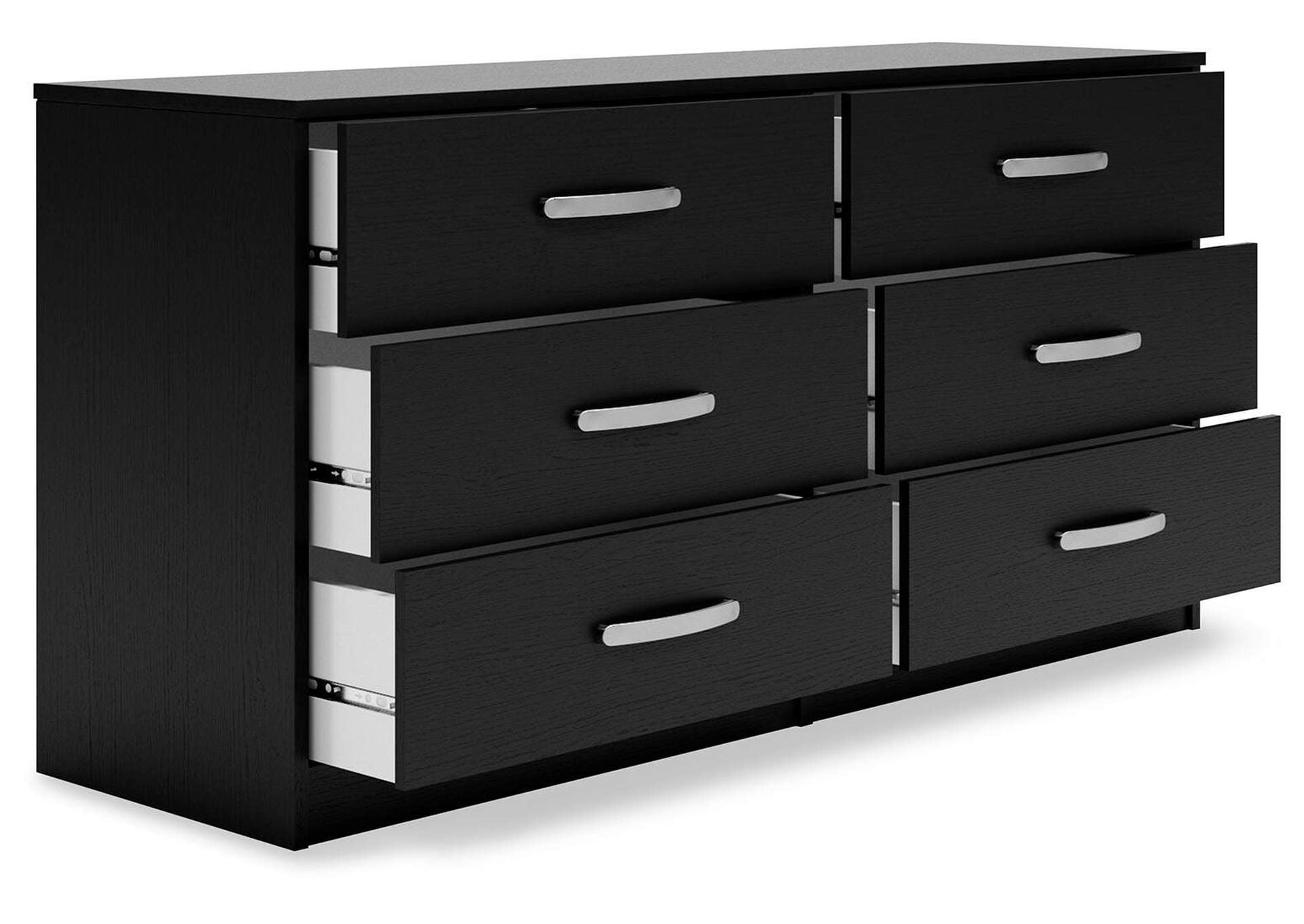 Finch Queen Panel Headboard and Dresser angled view