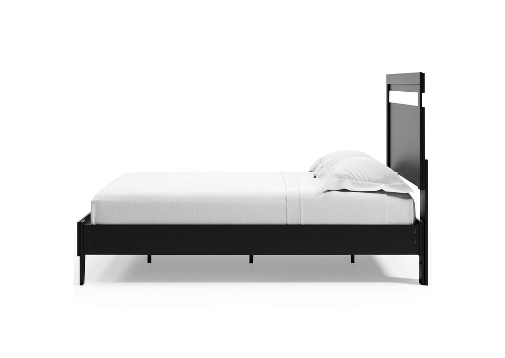 Finch Queen Panel Platform Bed with Dresser side view