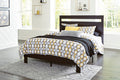Finch Queen Panel Platform Bed in Black/Brown