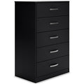 Finch Chest of Drawers in Black, angle view