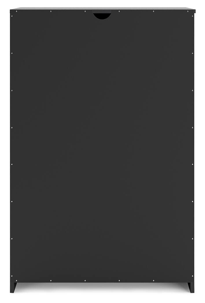 Finch Chest of Drawers in Black, back view