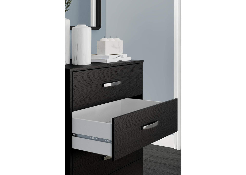 Finch Queen Panel Headboard with Dresser, Chest and Nightstand detail
