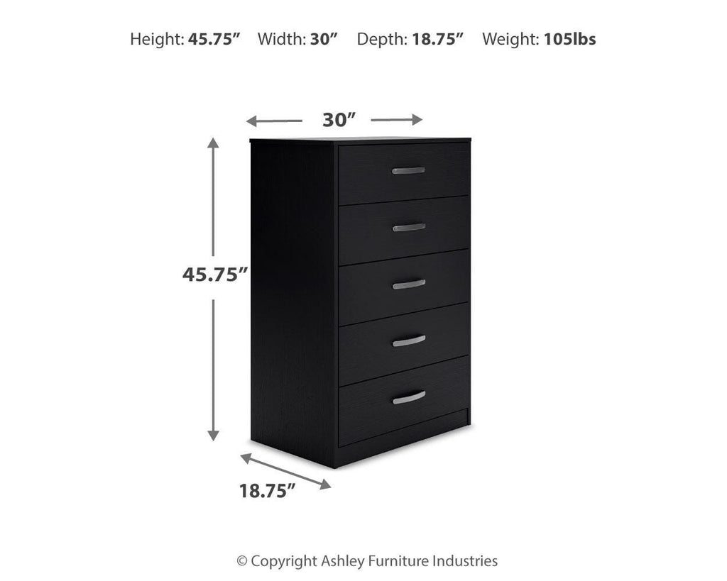 Finch Chest of Drawers in Black, alternate view 12