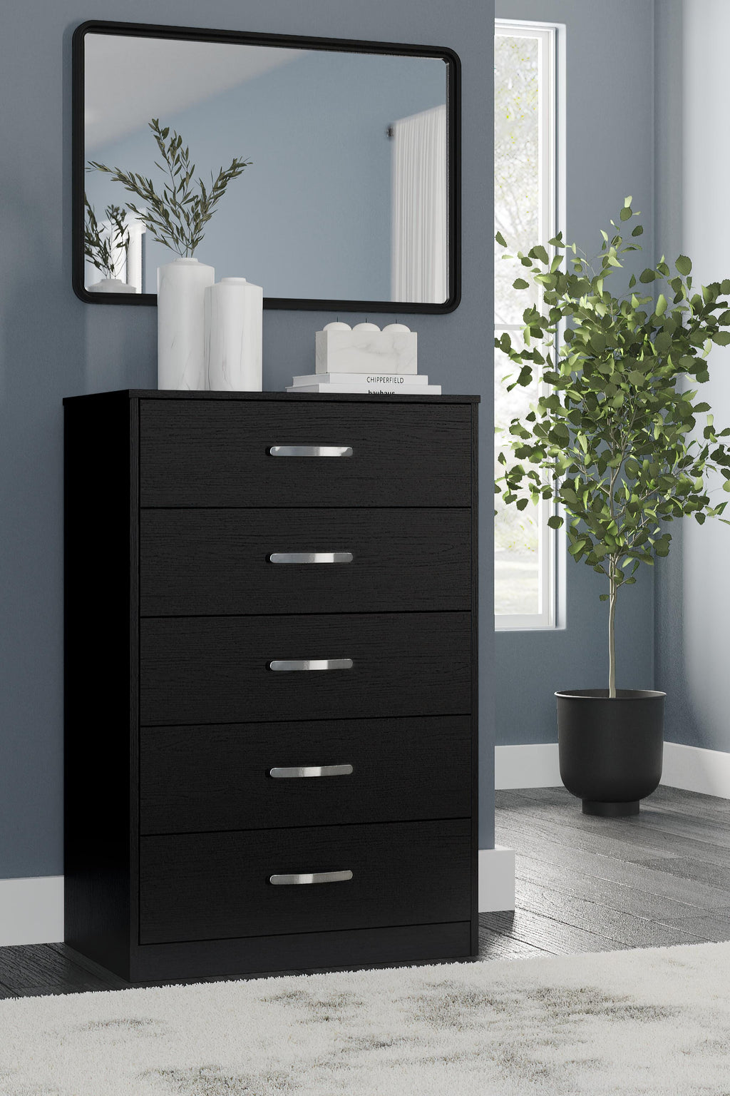 Finch Chest of Drawers in Black, alternate view 3