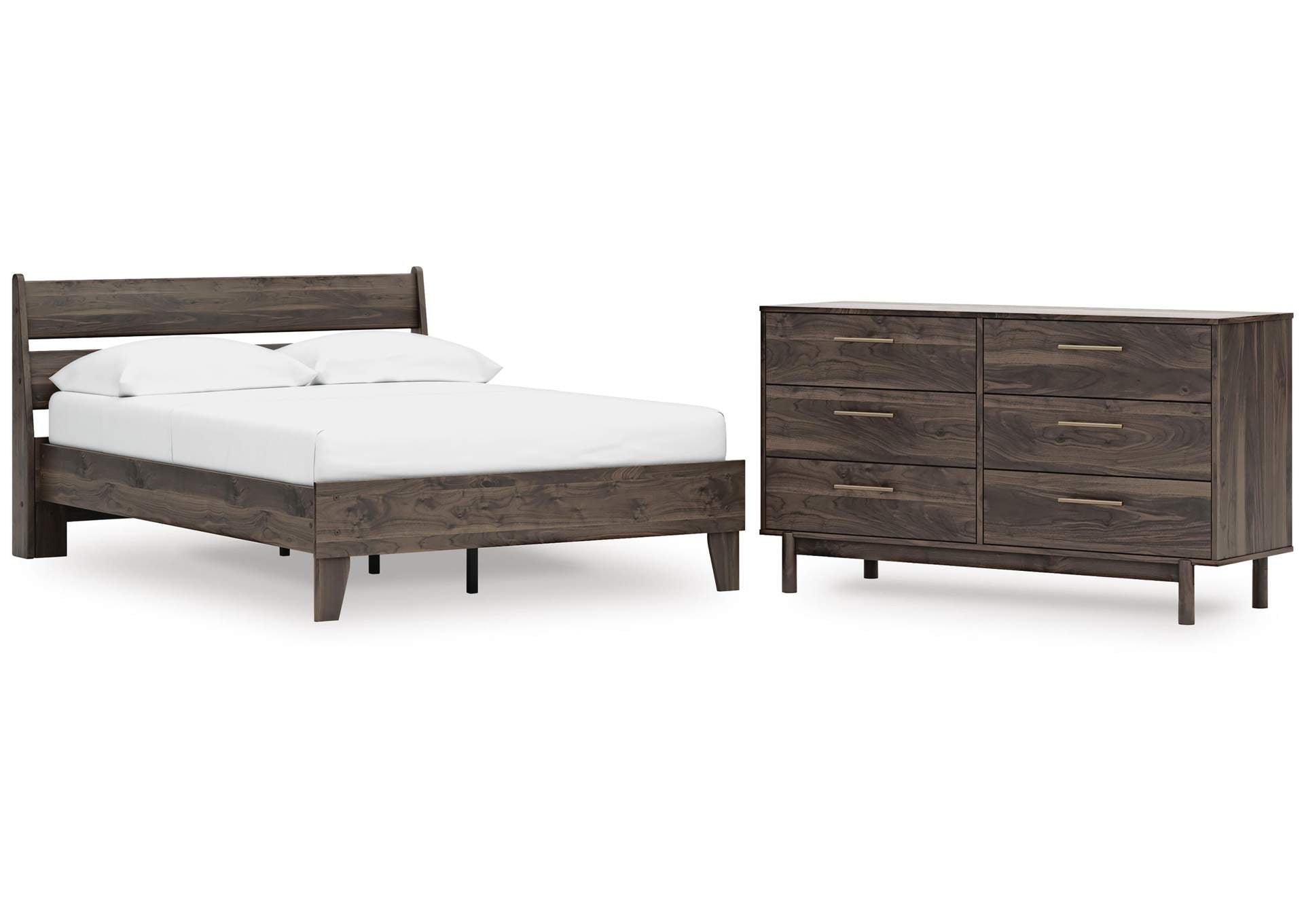 Calverson Full Panel Platform Bed and Dresser
