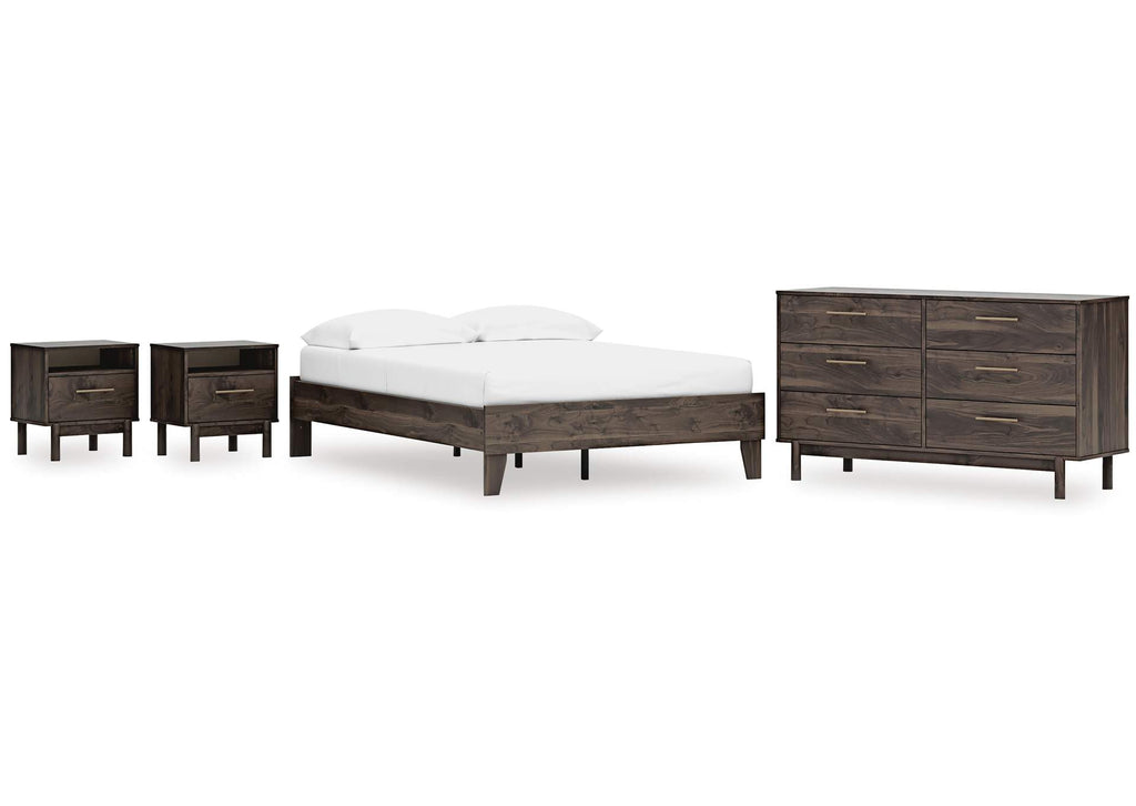 Calverson Full Platform Bed, Dresser and 2 Nightstands
