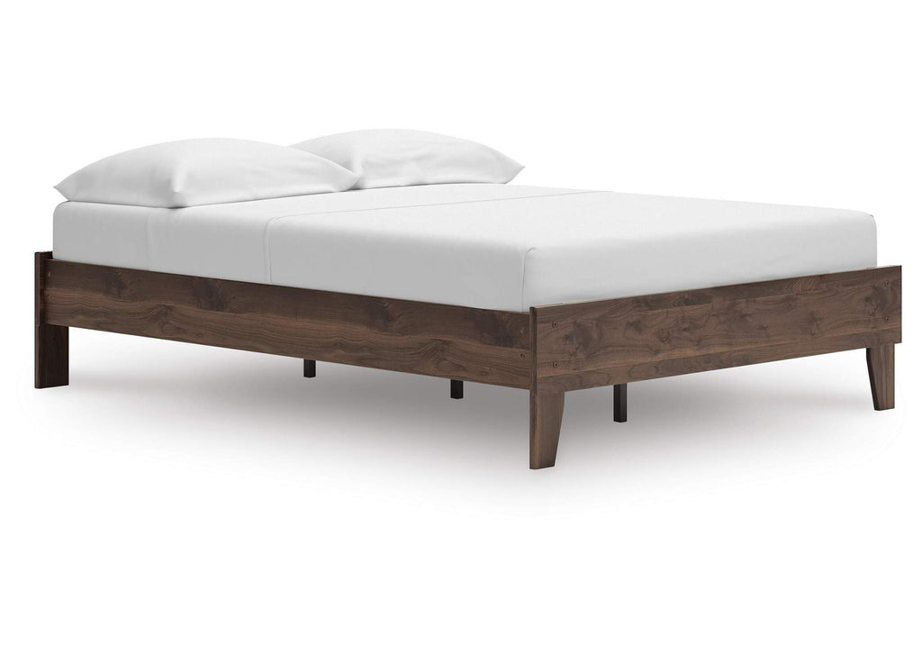 Calverson Full Platform Bed and Dresser angled view