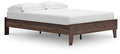 Calverson Full Platform Bed in Mocha, angle view