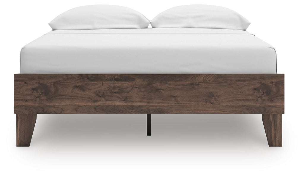 Calverson Full Platform Bed in Mocha, front view