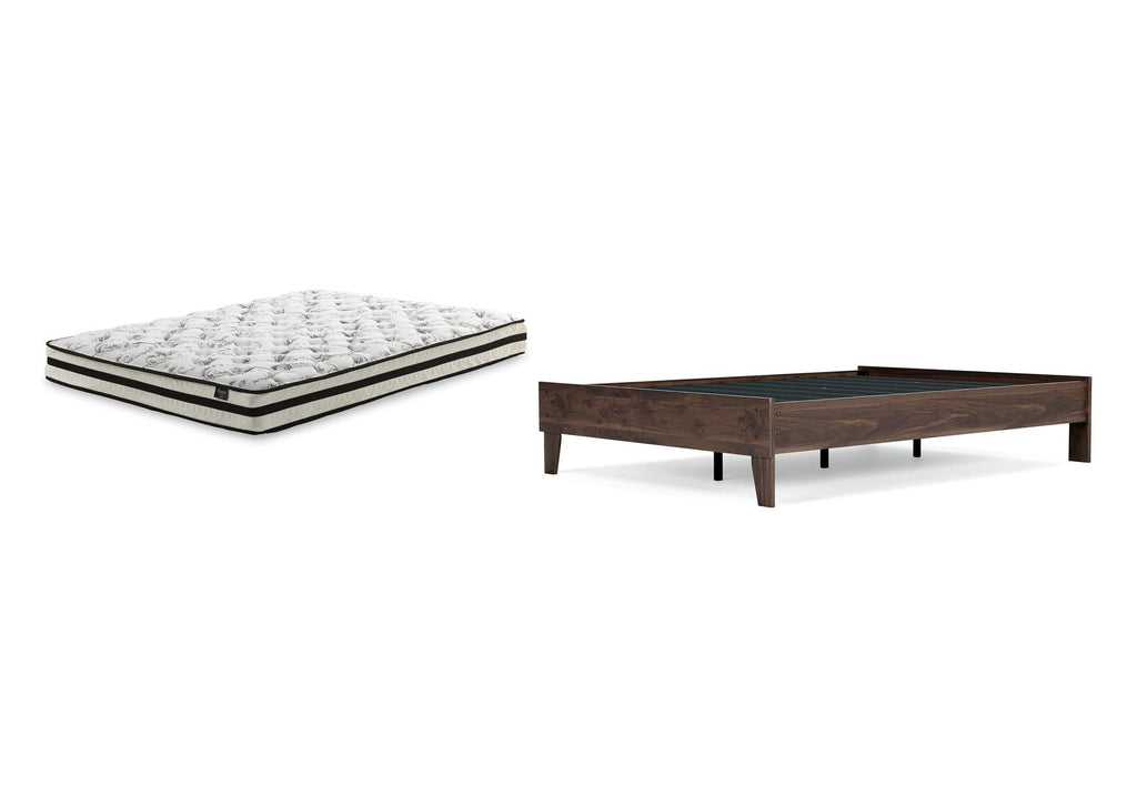 Calverson Full Platform Bed with Chime 8 Inch Firm Innerspring Mattress