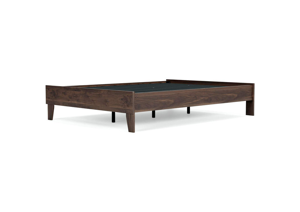 Calverson Full Platform Bed with Chime 12 Inch Plush Memory Foam Mattress angled view